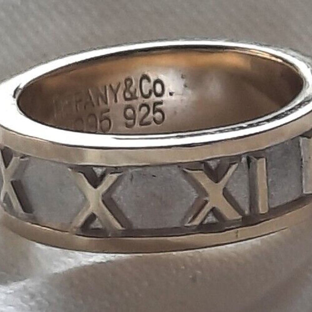 Tiffany & Co Vintage 1995 Atlas Ring Size 4.25 Sterling Silver